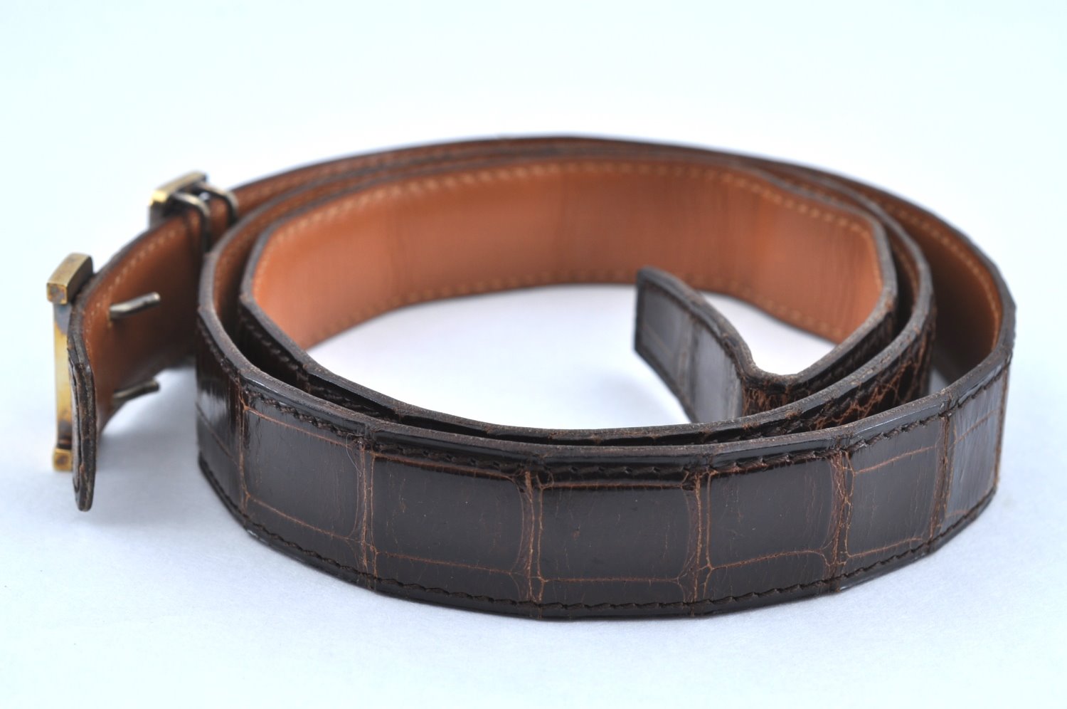 Authentic HERMES Vintage Leather Belt Size 90cm 35.4