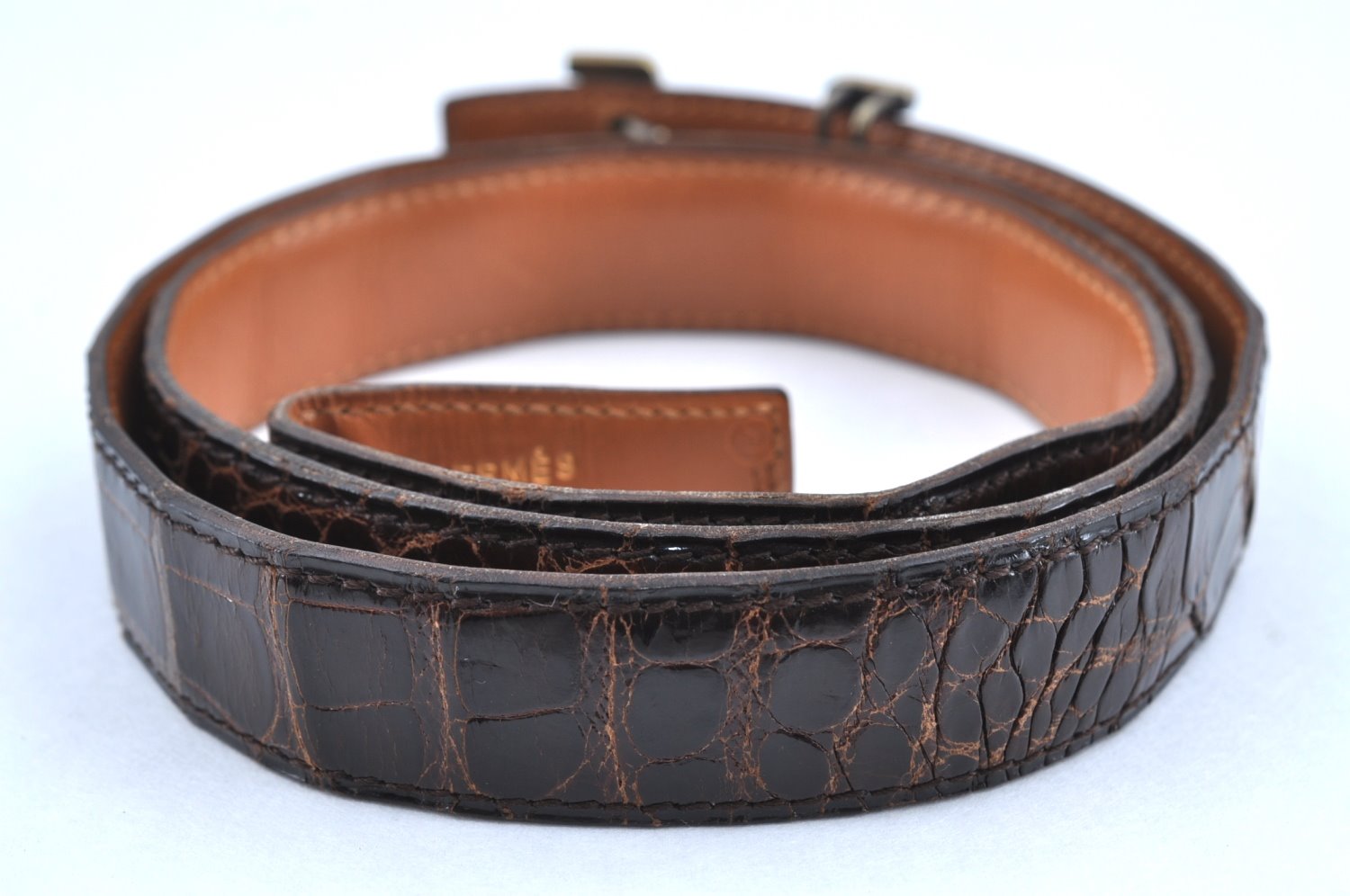 Authentic HERMES Vintage Leather Belt Size 90cm 35.4