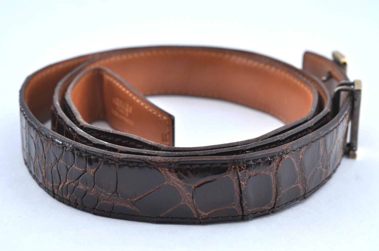 Authentic HERMES Vintage Leather Belt Size 90cm 35.4