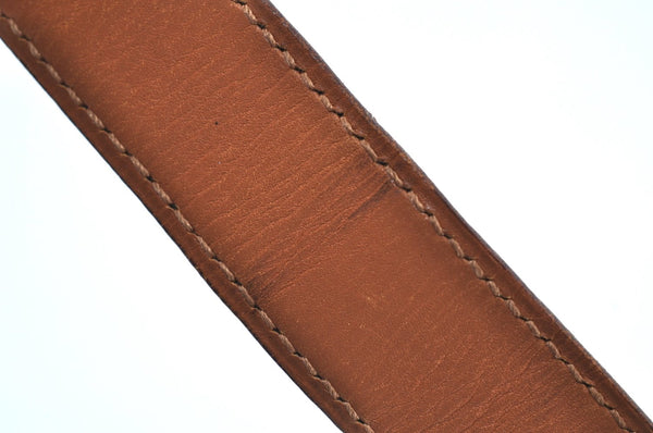 Authentic HERMES Vintage Leather Belt Size 90cm 35.4" Brown 9130G