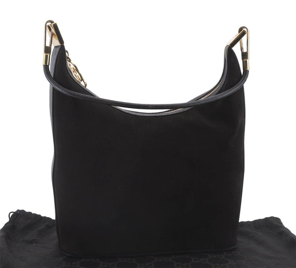 Authentic GUCCI Shoulder Hand Bag Purse Suede Leather 0013814 Brown 9131C