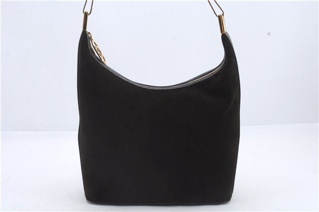 Authentic GUCCI Shoulder Hand Bag Purse Suede Leather 0013814 Brown 9131C