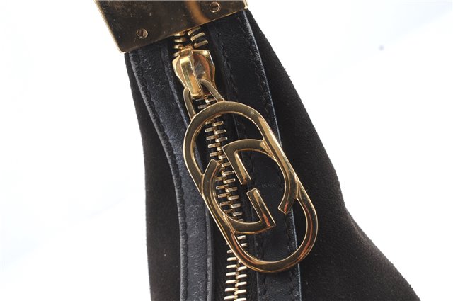 Authentic GUCCI Shoulder Hand Bag Purse Suede Leather 0013814 Brown 9131C