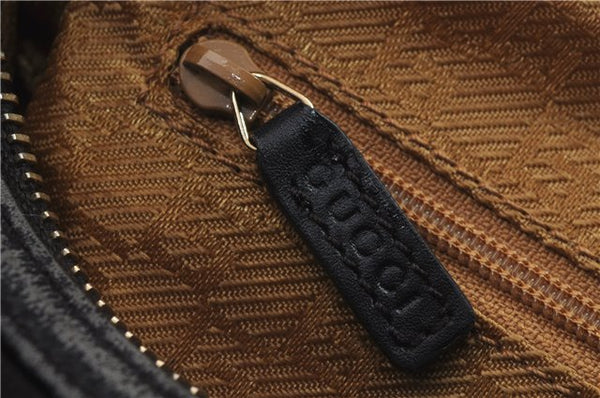 Authentic GUCCI Shoulder Hand Bag Purse Suede Leather 0013814 Brown 9131C