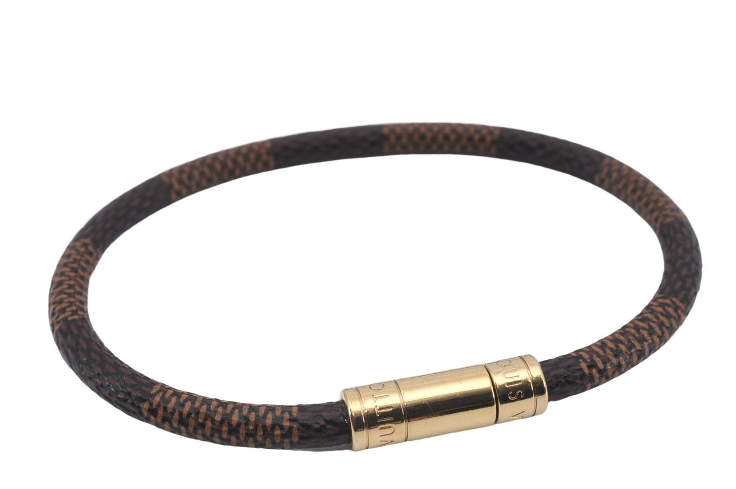 Authentic Louis Vuitton Damier Bracelet Keepit Bracelet M6139E LV 9133D