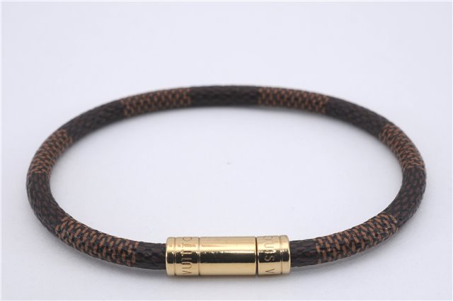 Authentic Louis Vuitton Damier Bracelet Keepit Bracelet M6139E LV 9133D