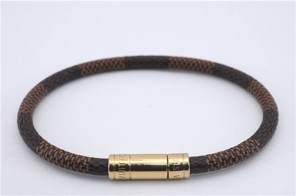 Authentic Louis Vuitton Damier Bracelet Keepit Bracelet M6139E LV 9133D
