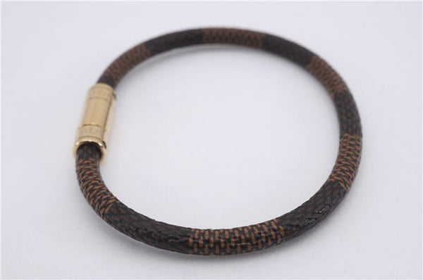 Authentic Louis Vuitton Damier Bracelet Keepit Bracelet M6139E LV 9133D
