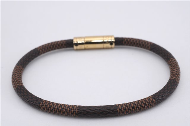 Authentic Louis Vuitton Damier Bracelet Keepit Bracelet M6139E LV 9133D