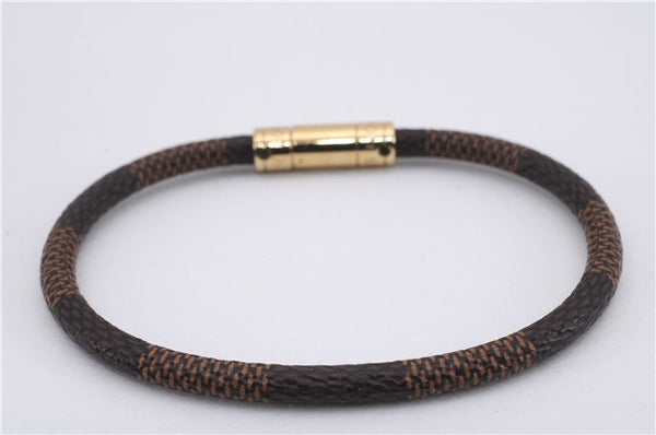 Authentic Louis Vuitton Damier Bracelet Keepit Bracelet M6139E LV 9133D