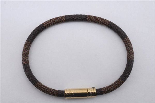 Authentic Louis Vuitton Damier Bracelet Keepit Bracelet M6139E LV 9133D