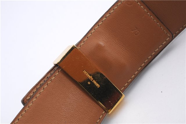 Auth HERMES Collier De Chien Ladies Leather Belt Size 70cm 27.6