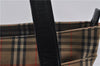 Authentic BURBERRY Nova Check Canvas Leather Shoulder Tote Bag Beige 9136D