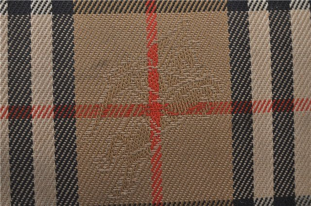 Authentic BURBERRY Nova Check Canvas Leather Shoulder Tote Bag Beige 9136D