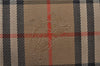 Authentic BURBERRY Nova Check Canvas Leather Shoulder Tote Bag Beige 9136D