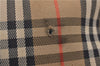 Authentic BURBERRY Nova Check Canvas Leather Shoulder Tote Bag Beige 9136D