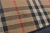 Authentic BURBERRY Nova Check Canvas Leather Shoulder Tote Bag Beige 9136D