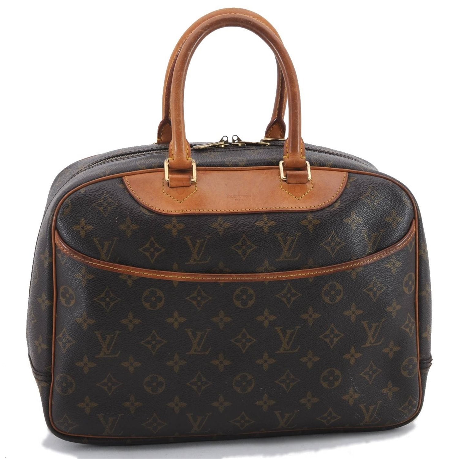 Authentic Louis Vuitton Monogram Deauville Hand Bag Purse M47270 LV 9137C
