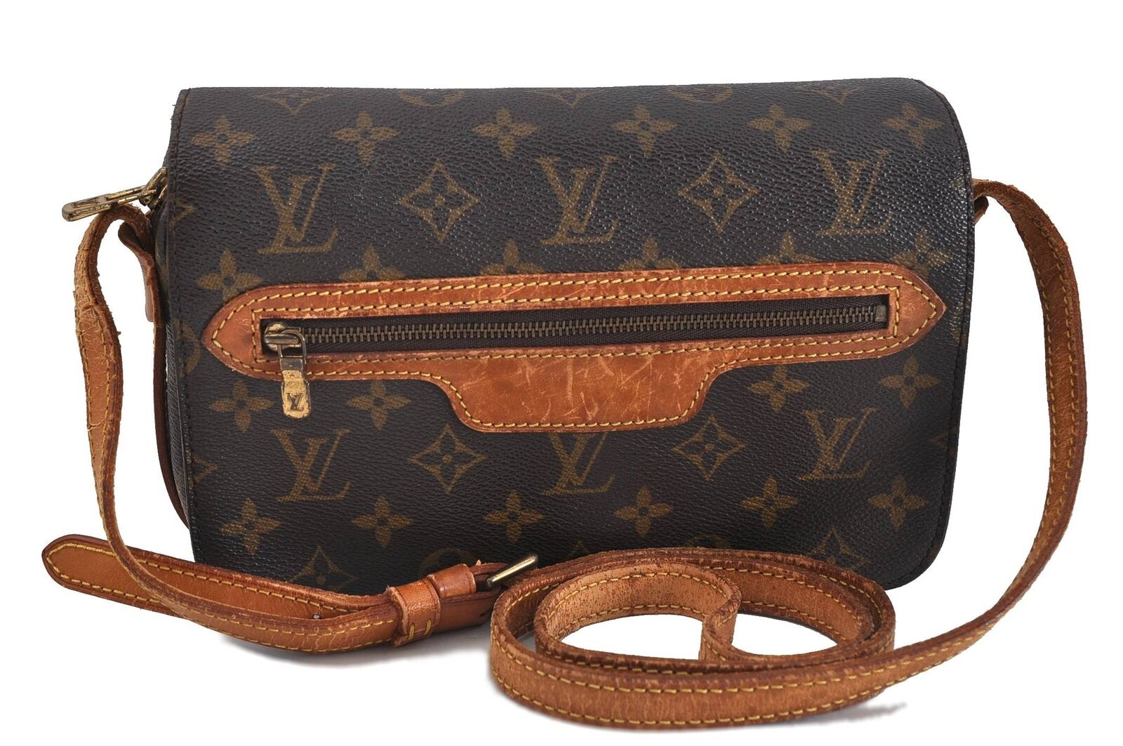 Auth LOUIS VUITTON Monogram Saint Germain Shoulder Cross Bag M51210 LV 9138B