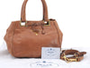 Authentic PRADA Glace Calf Leather 2Way Hand Shoulder Bag BN2245 Brown 9138C