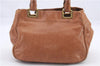 Authentic PRADA Glace Calf Leather 2Way Hand Shoulder Bag BN2245 Brown 9138C