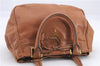 Authentic PRADA Glace Calf Leather 2Way Hand Shoulder Bag BN2245 Brown 9138C