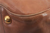 Authentic PRADA Glace Calf Leather 2Way Hand Shoulder Bag BN2245 Brown 9138C