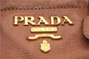 Authentic PRADA Glace Calf Leather 2Way Hand Shoulder Bag BN2245 Brown 9138C