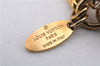 Authentic Louis Vuitton Stippley Bag Charm Strap Gold Brown M66971 LV 9139D