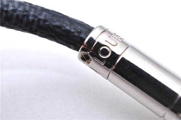 Authentic Louis Vuitton Damier Graphite Bracelet Keepit Black M6140E LV 9140D