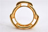 Authentic HERMES Scarf Ring Chaine d'Ancre Chain Design Gold Tone 9145E