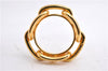 Authentic HERMES Scarf Ring Chaine d'Ancre Chain Design Gold Tone 9145E