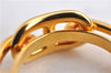 Authentic HERMES Scarf Ring Chaine d'Ancre Chain Design Gold Tone 9145E