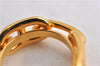 Authentic HERMES Scarf Ring Chaine d'Ancre Chain Design Gold Tone 9145E