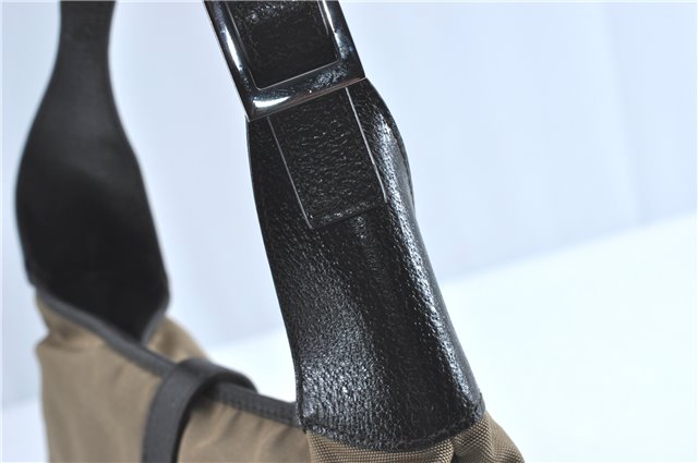 Authentic GUCCI Jackie Shoulder Hand Bag Nylon Leather 0013306 Brown 9146B