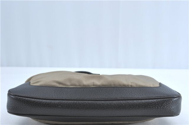 Authentic GUCCI Jackie Shoulder Hand Bag Nylon Leather 0013306 Brown 9146B