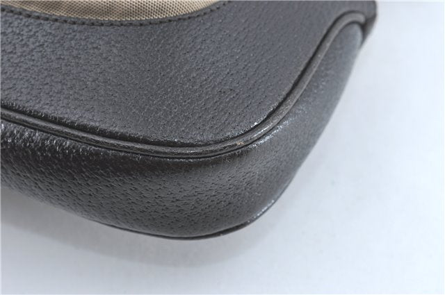 Authentic GUCCI Jackie Shoulder Hand Bag Nylon Leather 0013306 Brown 9146B