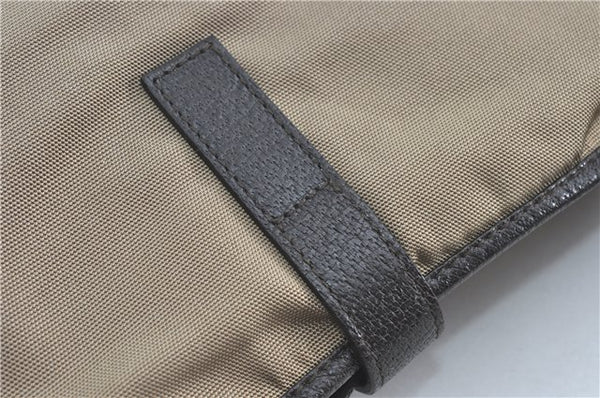 Authentic GUCCI Jackie Shoulder Hand Bag Nylon Leather 0013306 Brown 9146B
