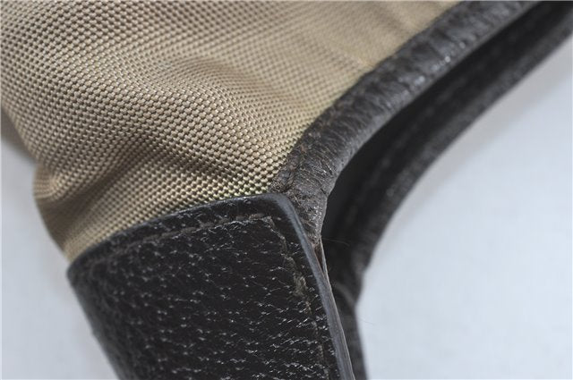 Authentic GUCCI Jackie Shoulder Hand Bag Nylon Leather 0013306 Brown 9146B