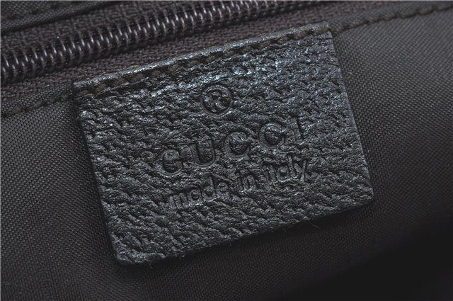 Authentic GUCCI Jackie Shoulder Hand Bag Nylon Leather 0013306 Brown 9146B