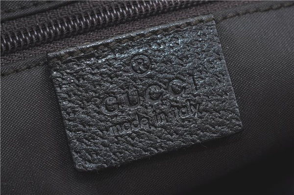 Authentic GUCCI Jackie Shoulder Hand Bag Nylon Leather 0013306 Brown 9146B