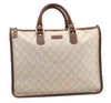 Authentic GUCCI Vintage Shoulder Tote Bag GG PVC Leather 190259 Ivory 9147F