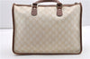 Authentic GUCCI Vintage Shoulder Tote Bag GG PVC Leather 190259 Ivory 9147F