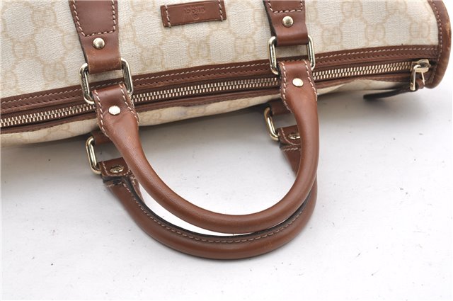 Authentic GUCCI Vintage Shoulder Tote Bag GG PVC Leather 190259 Ivory 9147F