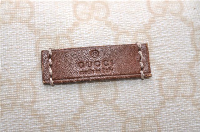 Authentic GUCCI Vintage Shoulder Tote Bag GG PVC Leather 190259 Ivory 9147F