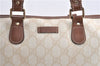 Authentic GUCCI Vintage Shoulder Tote Bag GG PVC Leather 190259 Ivory 9147F