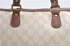 Authentic GUCCI Vintage Shoulder Tote Bag GG PVC Leather 190259 Ivory 9147F