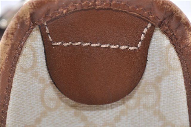 Authentic GUCCI Vintage Shoulder Tote Bag GG PVC Leather 190259 Ivory 9147F