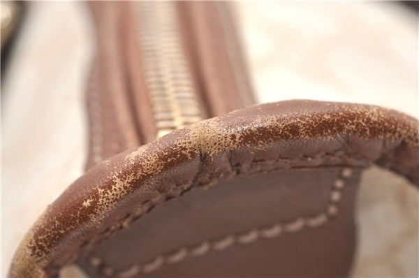 Authentic GUCCI Vintage Shoulder Tote Bag GG PVC Leather 190259 Ivory 9147F