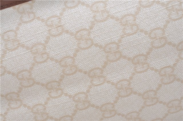 Authentic GUCCI Vintage Shoulder Tote Bag GG PVC Leather 190259 Ivory 9147F